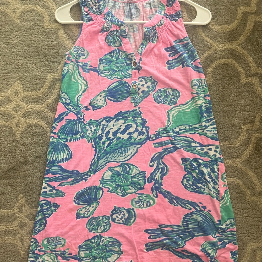 Lilly Pulitzer Pink and Blue Patterned Dress